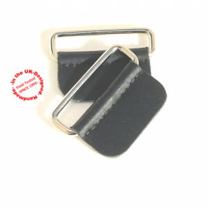 Standard Leather Tab with Oblong Loop Black
