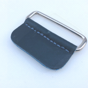 Standard Leather Tab with Oblong Loop Blue