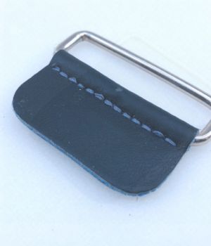 Standard Leather Tab with Oblong Loop Blue