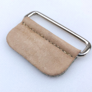 Standard Leather Tab with Oblong Loop Oatmeal