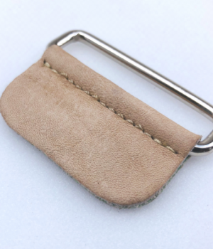 Standard Leather Tab with Oblong Loop Oatmeal