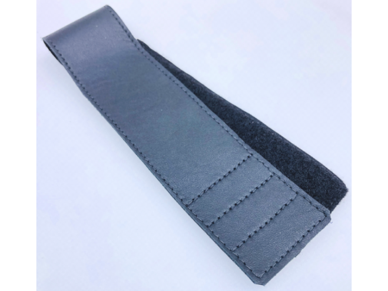 Standard Velcro Strap Black Leather