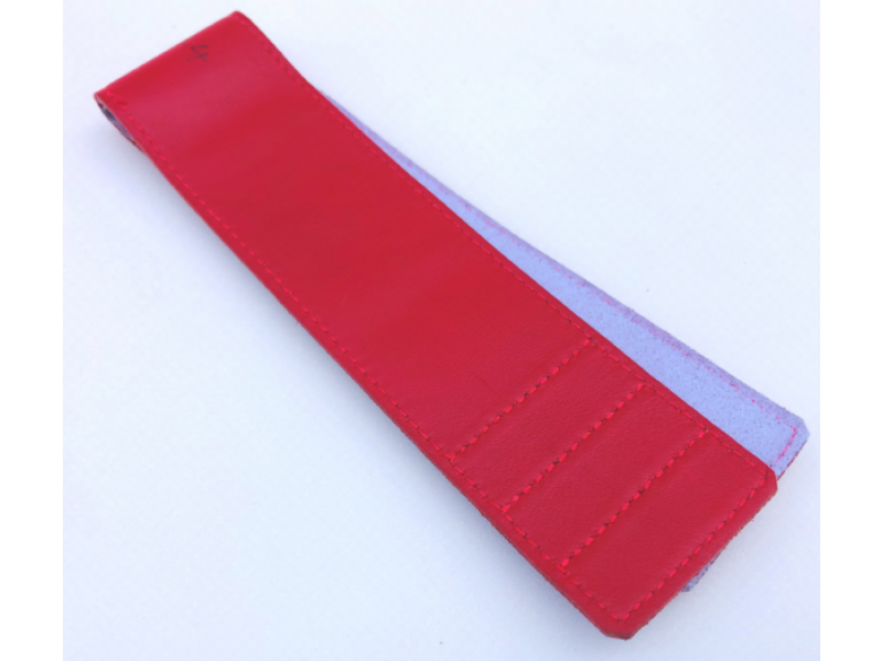 Standard Velcro Strap Red Leather