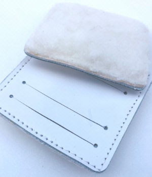 Leather and Sheepskin Slides White