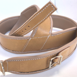 Custom Made Leather Waist Belt with Rubber Padding