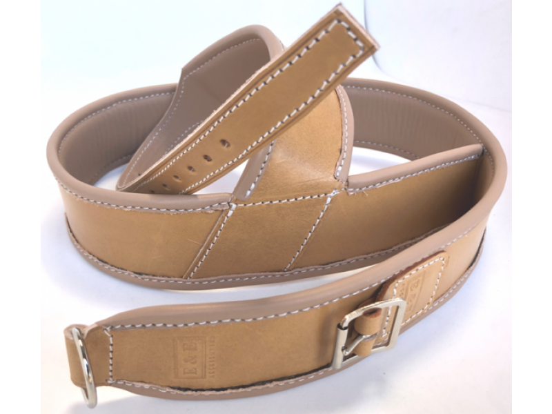 Custom Made Leather Waist Belt with Rubber Padding