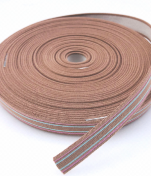 Beige/Pink/Blue Stripes Heavy Duty Elastic Webbing