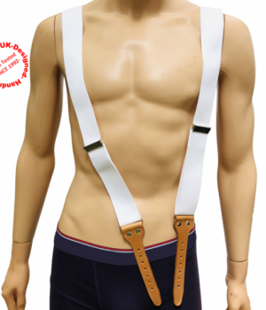 Three Point Suspender with Leather Strap Ends