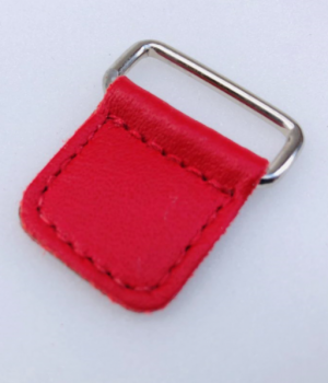 OB Range Red Leather Tab (Chafe) with Oblong Loop